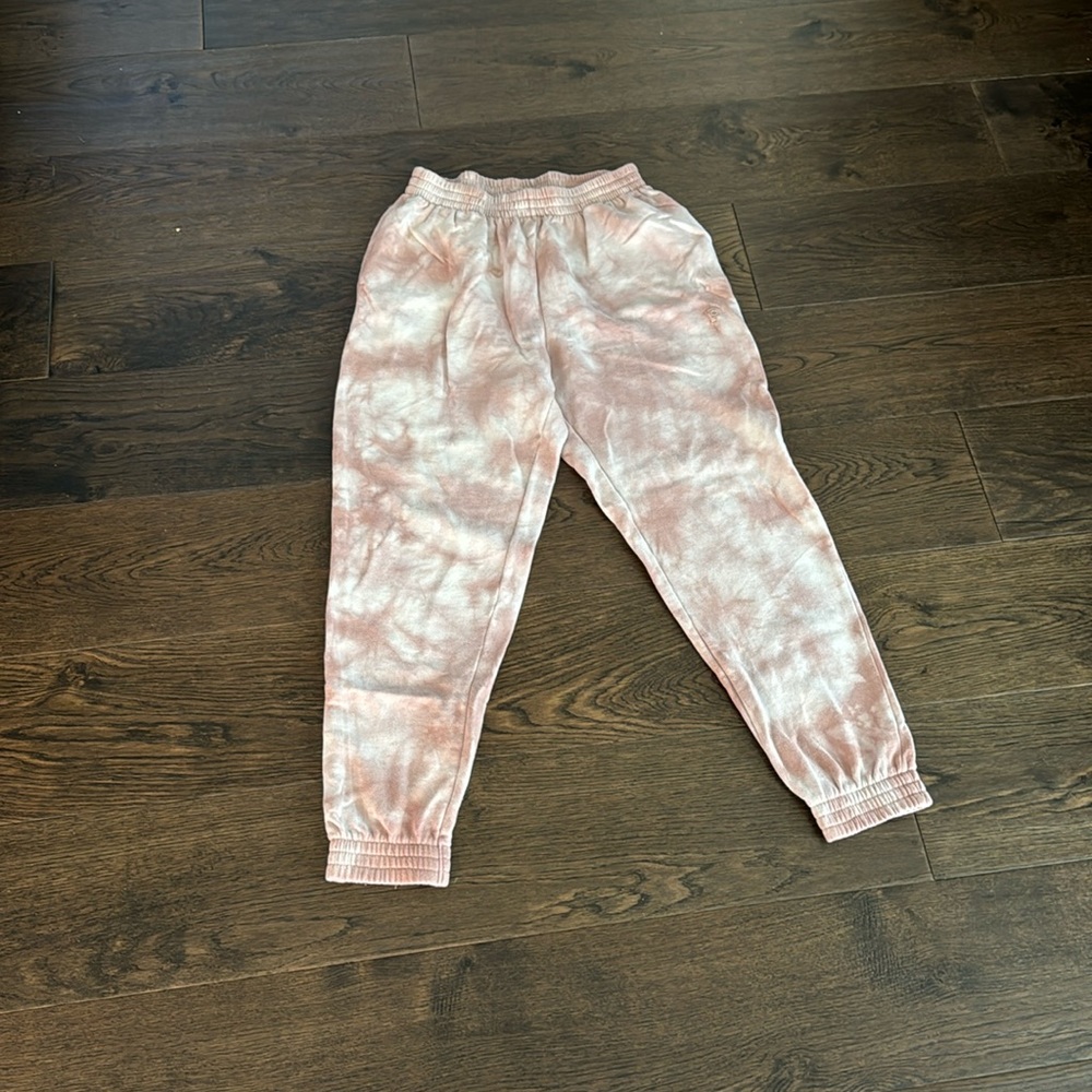 girls pink tie dye sweatpants